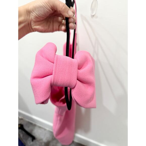 NWT Rebecca Valance Love Bow Sleeveles V-Neck Midi Sheath Dress Pink Women's 6 - Picture 5 of 10